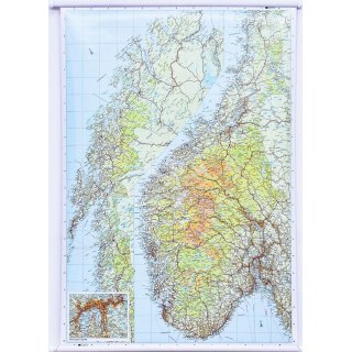Norwegen Wandkarte