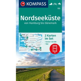 WK 723 Nordseekste Karten- Set Wanderkarten