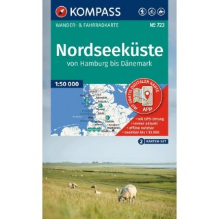 WK 723 Nordseeküste Karten- Set Wanderkarten