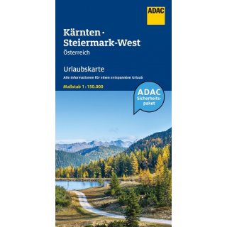 ADAC Urlaubskarte sterreich 04 Krnten, Steiermark-West 1:150.000