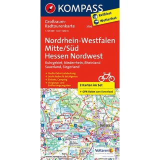Nordrhein-Westfalen Mitte/Sd, Hessen Nordwest 1:125.000