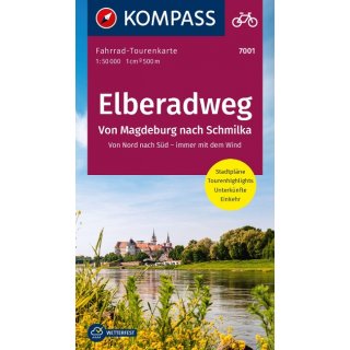 Elberadweg - von Magdeburg nach Schmilka 1:50.000