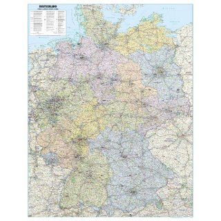 Wandkarte Deutschland 1:700.000