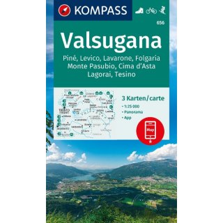 WK 656 Valsugana, Pine, Levico, Lavarone, Folgaria, Monte Pasubio, Cima dAsta, Lagorai