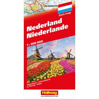 Niederlande Strassenkarte 1:200 000