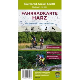 Fahrradkarte Harz 1 : 50 000