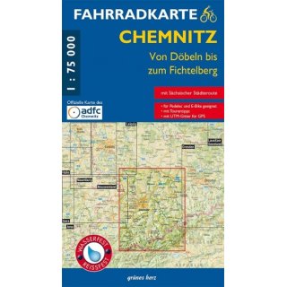Chemnitz Fahrradkarte 1:75.000