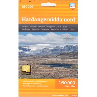 Hardangervidda nord 1:50.000