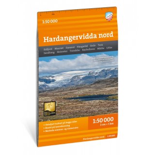 Hardangervidda nord 1:50.000