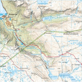 Hardangervidda vest, Trolltunga & Folgefonna 1:50.000