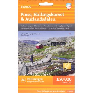 Finse, Hallingskarvet & Aurlandsdalen 1:50.000