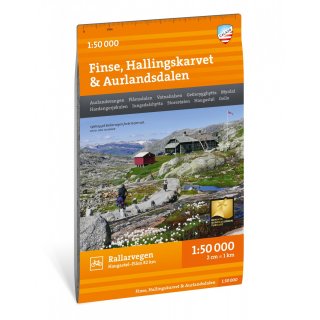 Finse, Hallingskarvet & Aurlandsdalen 1:50.000