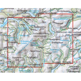 Jostedalsbreen & Breheimen 1:50.000