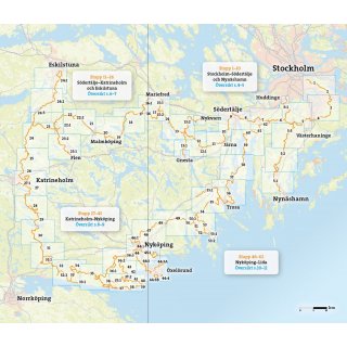 Srmlandsleden Wanderatlas 1:50.000