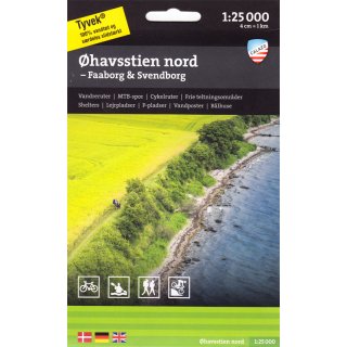 &Ouml;havsstien, Nord (&Oslash;havsstien nord &ndash; Faaborg & Svendborg) 1:25.000
