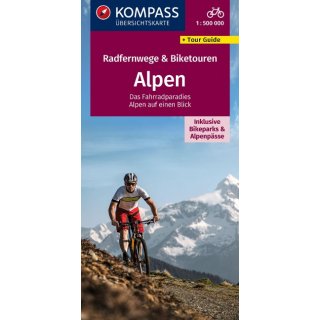 Radfernwegekarte & Biketouren Alpen