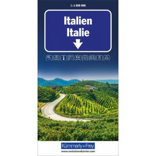 Italien Strassenkarte 1:1 Mio.