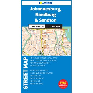 Johannesburg, Randburg & Sandton 1:25.000