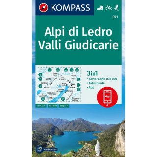 071 Alpi di Ledro, Valli Giudicarie 1:35.000