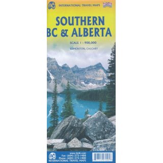 British Columbia, Southern & Alberta 1:900.000