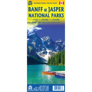 Jasper & Banff National Parks 1:250.000 / 1:240.000
