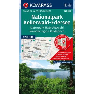 WK 845 Nationalpark Kellerwald-Edersee 1:50.000