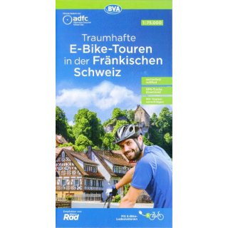 ADFC-Regionalkarte Traumhafte E-Bike-Touren in der Frnkischen Schweiz