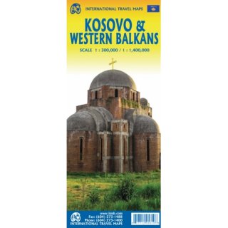 Kosovo Western Balkans 1:300 000