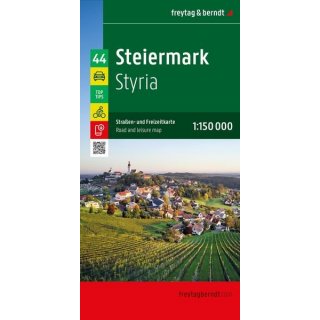 Steiermark, Straßen- und Freizeitkarte 1:150.000