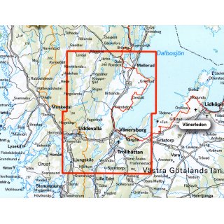 Trollhttan, Vnersborg & Kroppefjll 1:50.000