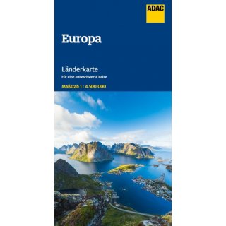 ADAC Lnderkarte Europa 1: 4,5 Mio
