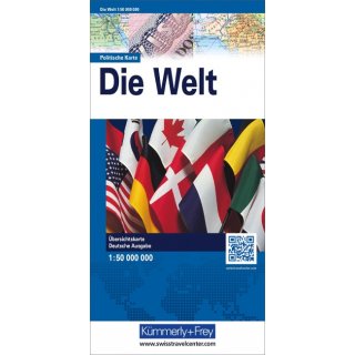 Die Welt Politische Karte 1:50.000.000