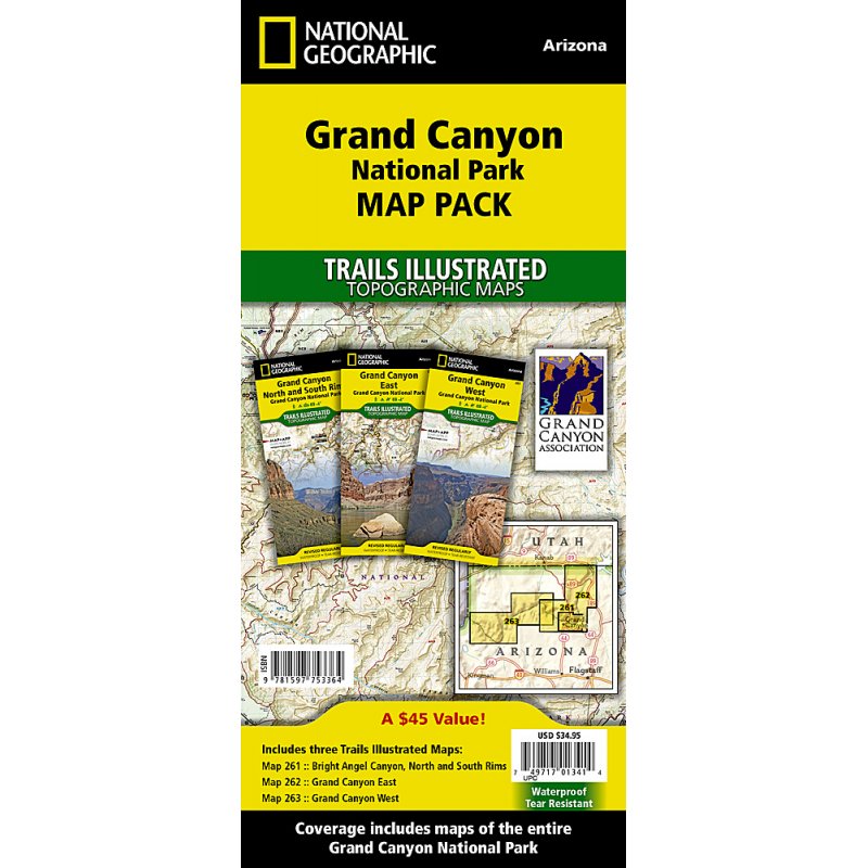 Grand Canyon National Park Map - 9781597753364 Grand Canyon National Park Map Pack 