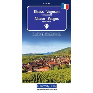Elsass - Vogesen - Schwarzwald 1:200.000