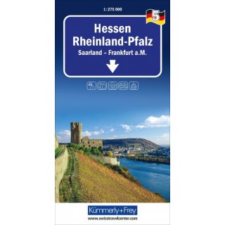 Hessen, Rheinland-Pfalz, Saarland, Frankf.a.M. 1:275.000