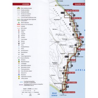 Wandern an der Kste des Salento 1:25.000