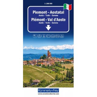 Piemont - Aostatal, Nr. 01 Regionalkarte