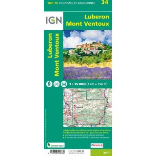 34 Luberon, Mont Ventoux 1:75.000