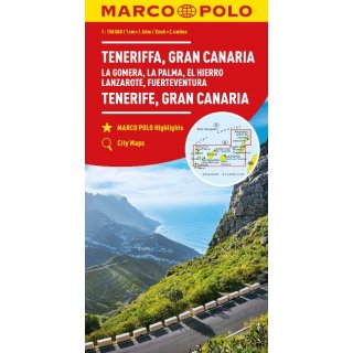 Teneriffa, Gran Canaria MARCO POLO Regionalkarte