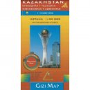 Kasachstan Stra�enkarte politische Karte