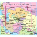 Kasachstan Stra&szlig;enkarte politische Karte