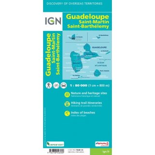 Guadeloupe, Saint-Martin, Saint-Barth�lemy 1:80.000