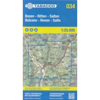 034, Bozen/Bolzano, Ritten/Renon, Salten/Salto 1:25.000