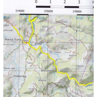 Durmitor, Tara-Schlucht 1:65.000