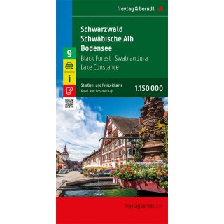 Schwarzwald, Schwbische Alb, Bodensee 1:150.000