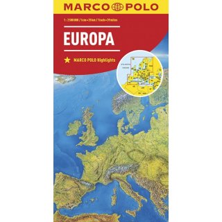 Lnderkarte Europa, physisch 1:2 500 000