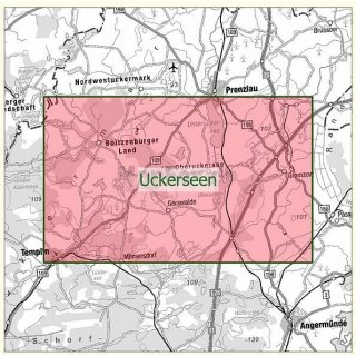 Uckerseen  1: 50 000