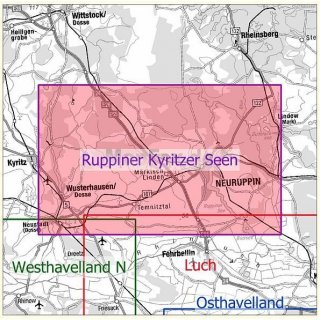 Ruppiner und Kyritzer Seenkette 1:50 000