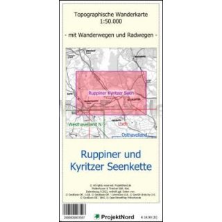 Ruppiner und Kyritzer Seenkette 1:50 000