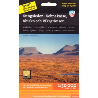 Kungsleden 1: Kebnekaise, Abisko och Riksgrnsen 1:50.000